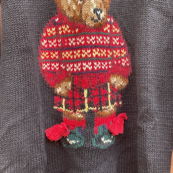 The Eagle's Eye Knit Sweater Womens Med Scottish Bear 1993 Grandma Cottage Core - Picture 6 of 11